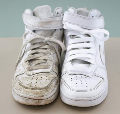 Sneakers reinigen voor en na